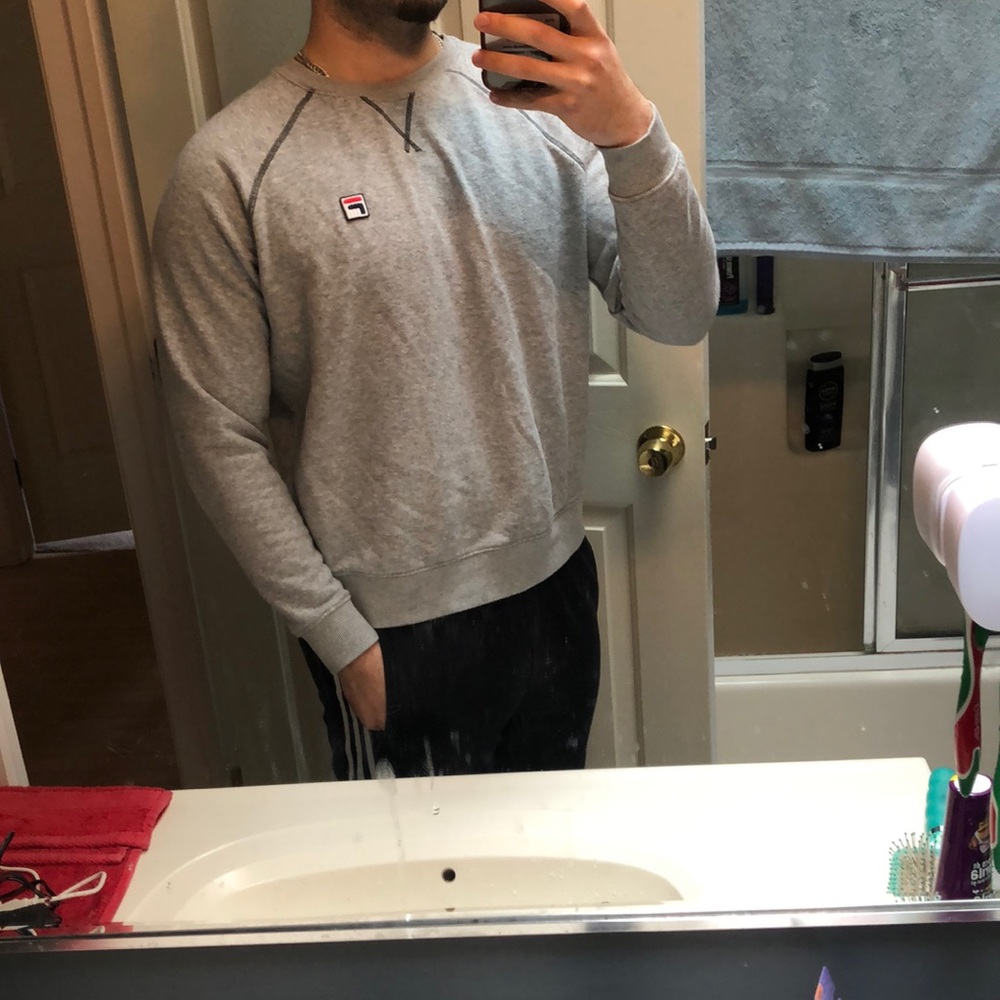 Gray Fila crew neck